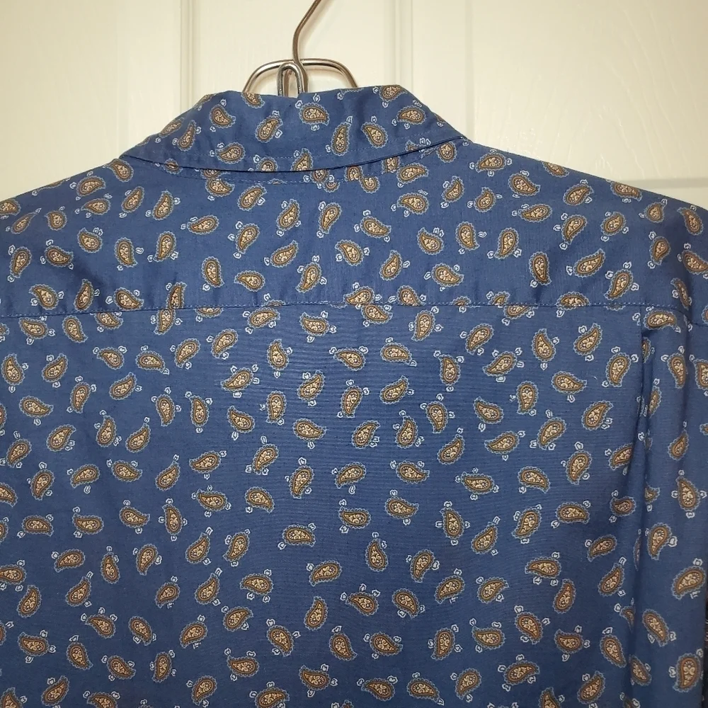 J Crew Shirt Mens Large Paisley Colorful All Over Print Loud Party Mercantile